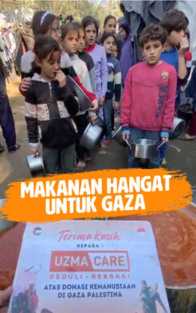 Makanan hangat untuk warga setempat