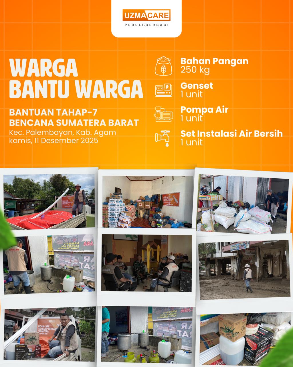 Distribusi Bantuan Tahap 7: Palembayan, Kabupaten Agam