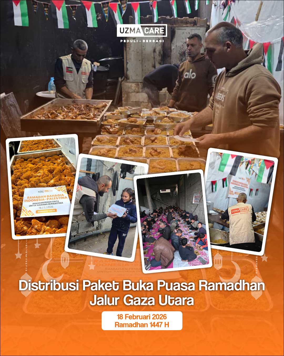 Distribusi Paket Buka Puasa: Ramadhan di Gaza Utara
