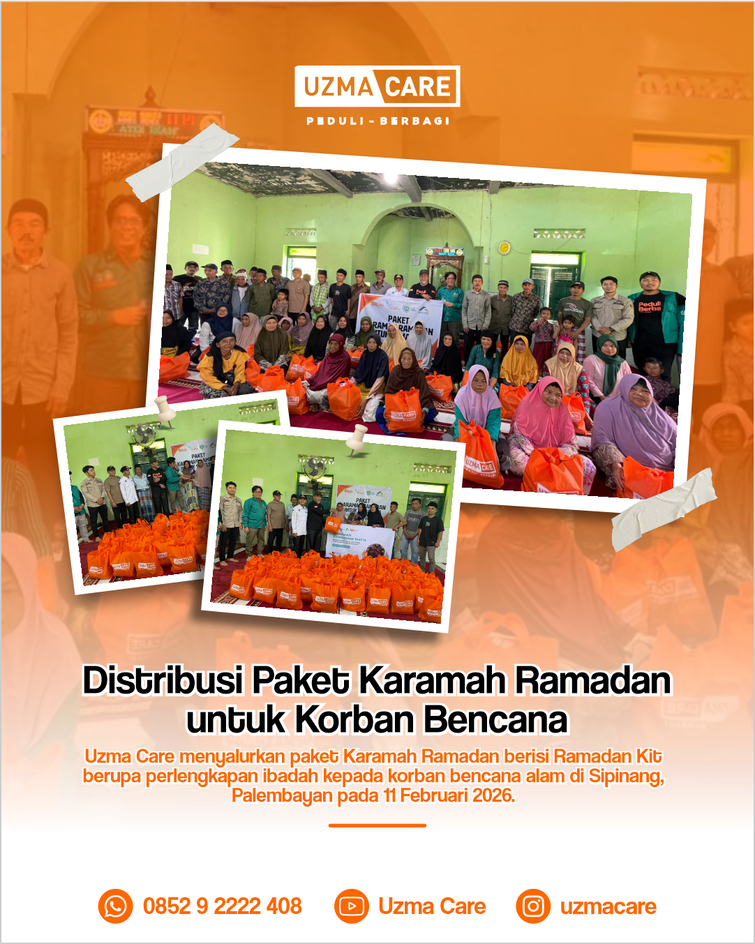 Distribusi Paket Karamah Ramadan: Untuk Korban Bencana